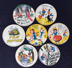 Lot of 7 – 1940s Vintage Two- Sided Children’s Nursery Rhymes Picture Records