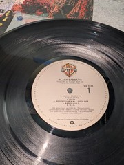 Vintage Black Sabbath Self-Titled LP Vinyl Record WS 1871 Warner Bros Palm Tree