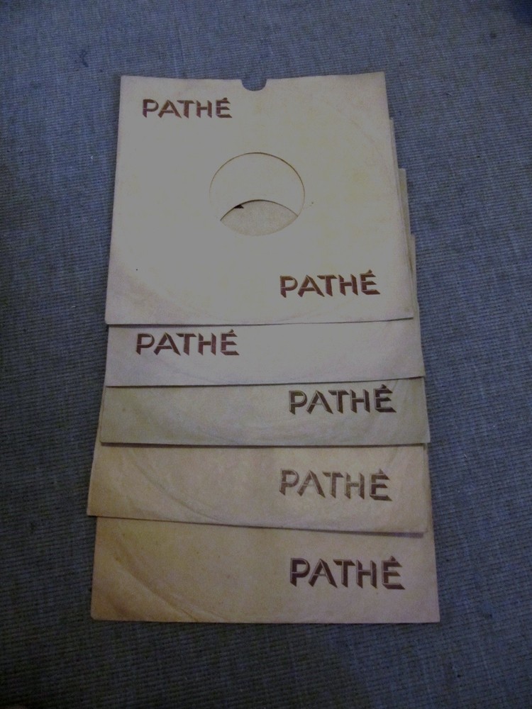 5x 1930 PATHÉ ART DECO RECORD 10″ SLEEVES 78 RPM French Miroir de la Voix Opera