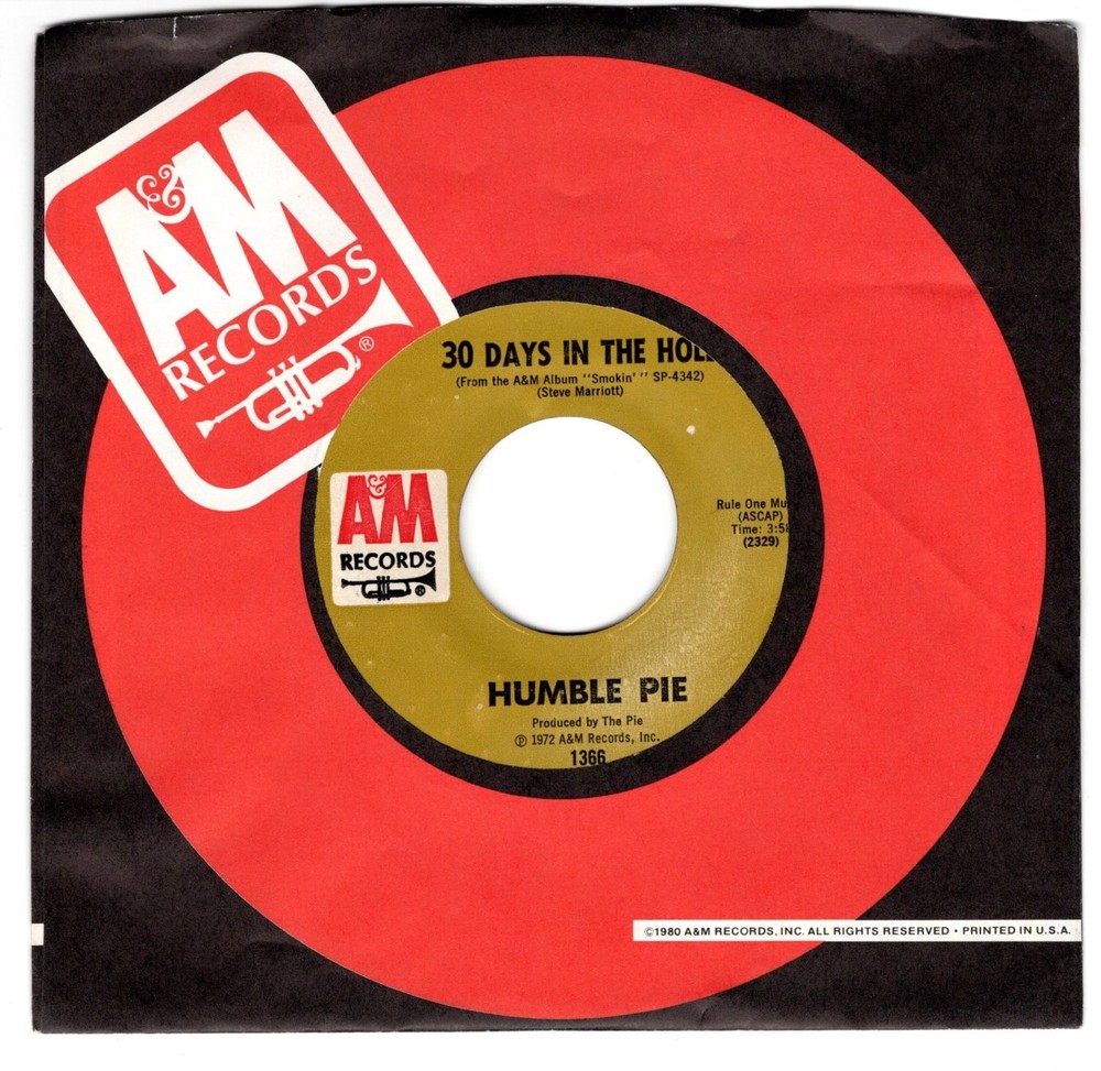 Humble Pie- 30 Days in the Hole (VG+)
