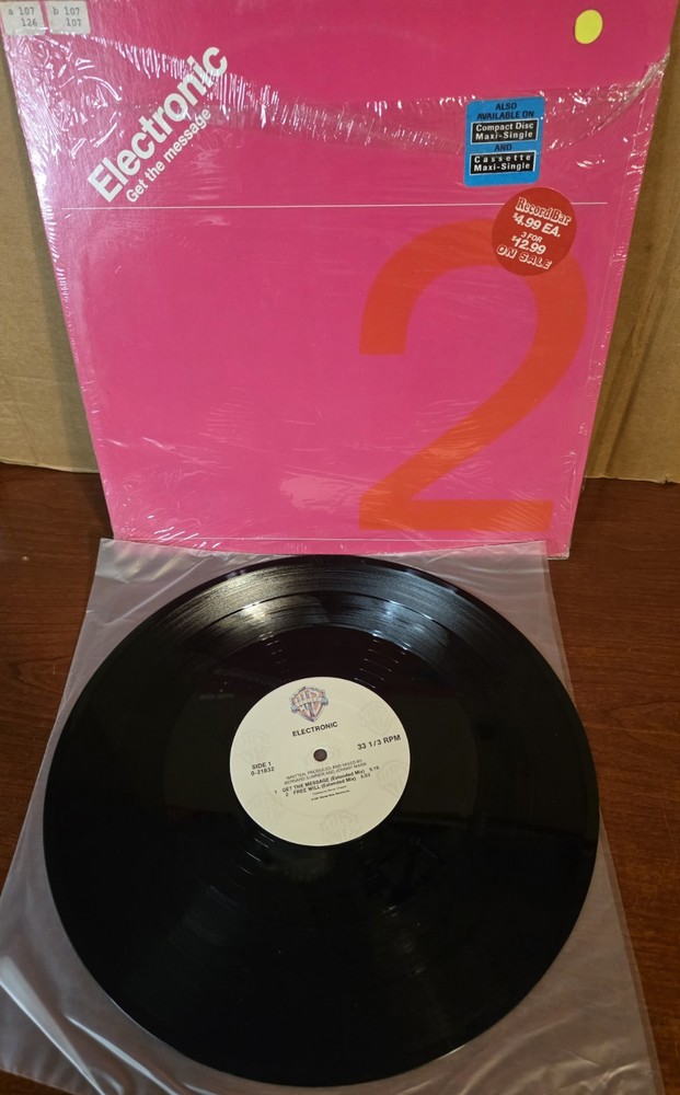 Electronic Get The Message 1991 US Warner 12″ Maxi Single Synth Pop House PROMO