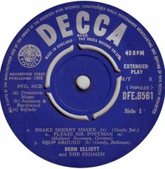 Bern Elliott & The Fenmen – Bern Elliott & The Fenmen (7″) (Very Good Plus (VG+)