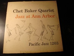 CHET BAKER QUARTET JAZZ AT ANN ARBOR LP RECORD DG PACIFIC JAZZ 1203