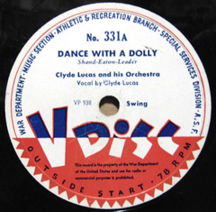 78 RPM RECORD V-DISC 331 CLYDE LUCAS DANCE WITH DOLLY & TOMMY TUCKER HOUR E/E+