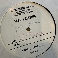 TEST PRESSING – JUDY PULVER ~ Pulver Rising (- 1973 rock Near Mint HW Waddell