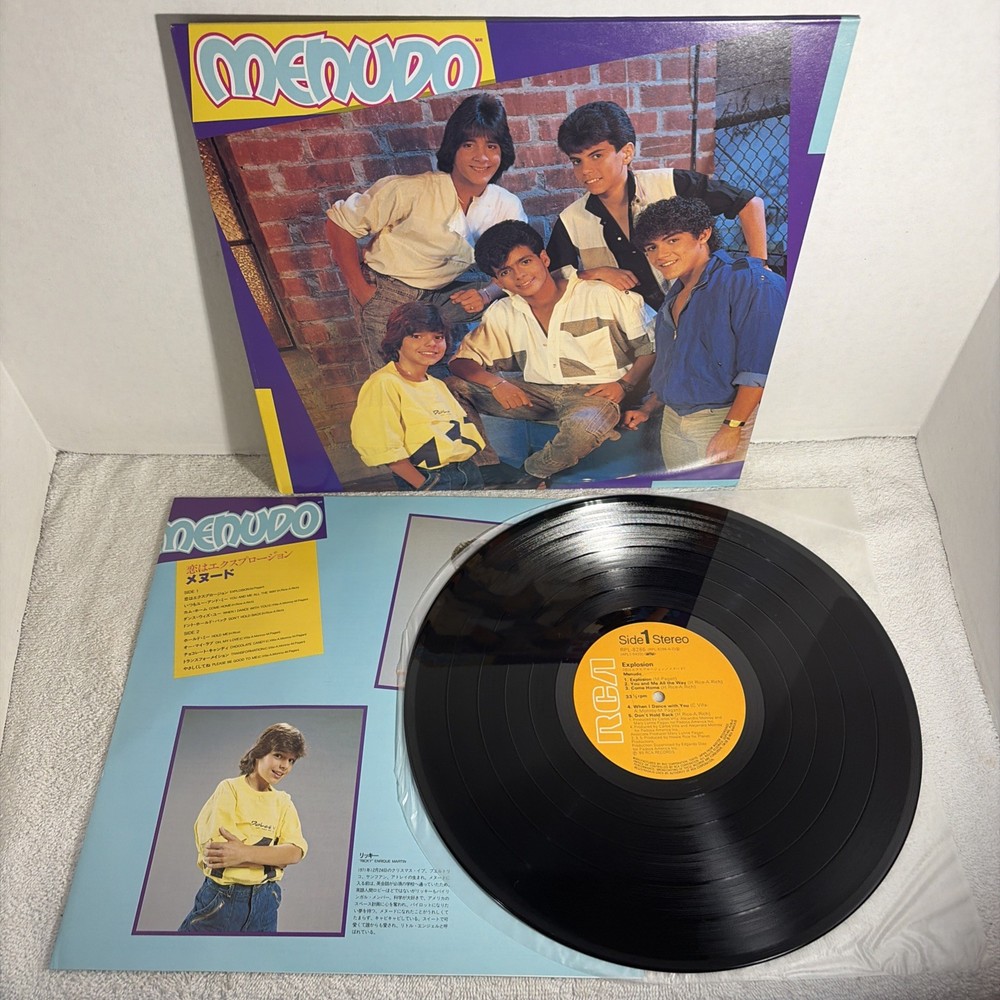 Menudo Explosion LP Japan Imp VG+ RPL-8286 Electronic Synth Pop Rock 1985
