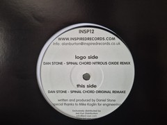 Dan Stone – Spinal Chord. Inspired Records. VG+ Trance 12″ Vinyl Record.