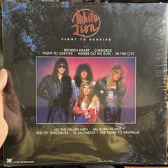 *NEW SEALED-White Lion-Fight To Survive, White, Black & Red Splatter, Limited LP