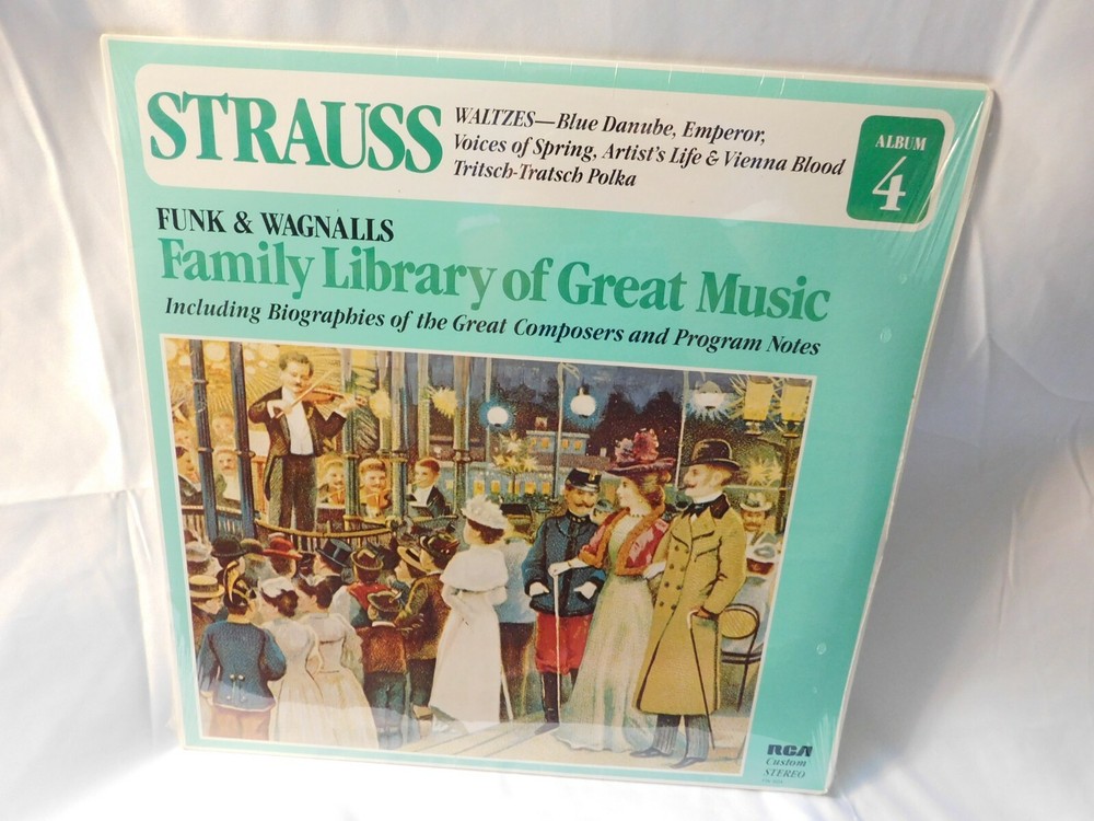 Funk & Wagnalls Record Family Library of Great Music Strauss Album NEW Sealed