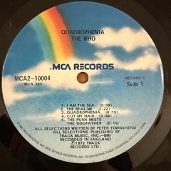 The Who Quadrophenia Vinyl 2 LP MCA2-10004 VG++ The Real Me Love, Reign O’er Me