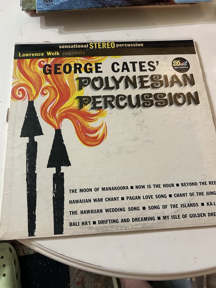 George Cates‘ Polynesian Percussion – 1961 – Dot Records DLP 25355 Vinyl LP VG+