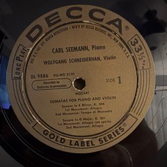 Decca Mozart Sonatas for Piano & Violin LP Vinyl Hi-Fidelity DL 9836