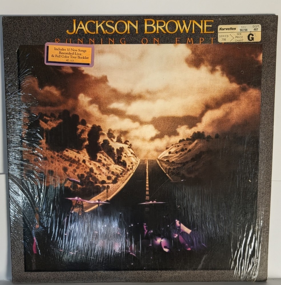 JACKSON BROWNE 🔷 RUNNING ON EMPTY LP 1977 ASYLUM LP 6E-113 NEAR MINT w/INSERT
