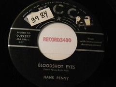 Hank Penny 45 „Bloodshot Eyes / A Letter From Home“ Decca 9-29547