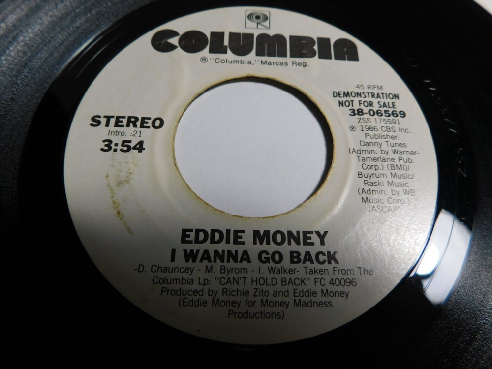 Eddie Money – I Wanna Go Back 1986 7″ Single PROMO 38-06569