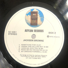 Jackson Browne Saturate Before Using Lp textured cover Doctor My Eyes Vg to VG+