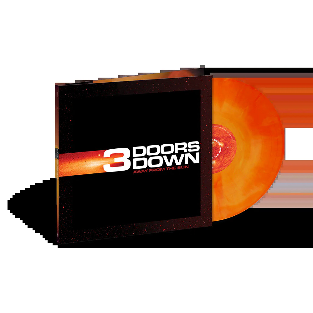 3 Doors Down Away From The Sun 20th Anniversary Orange Galaxy Vinyl LP Record