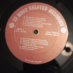 25 Most Beloved Melodies (1969 Vinyl LP RE) An All-Disc Production SBMN