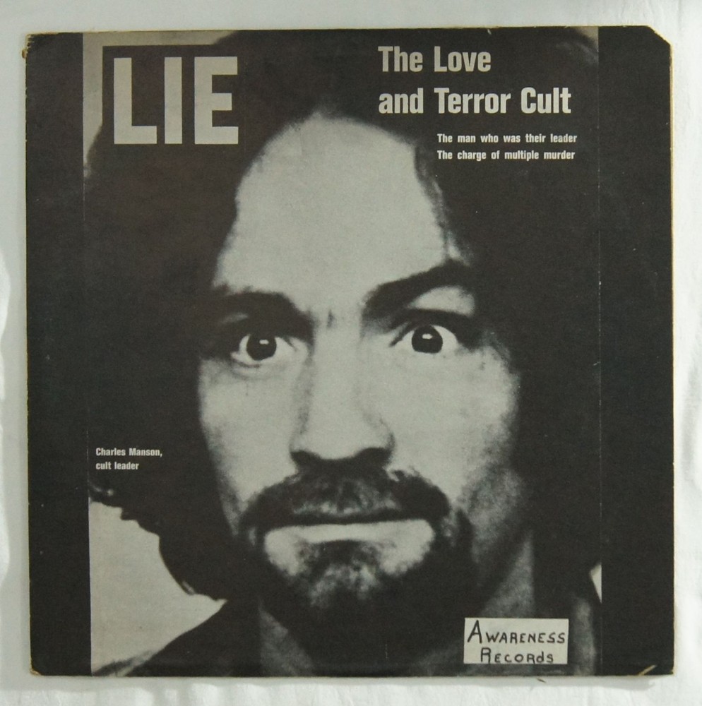 CHARLES MANSON, LIE: LOVE AND TERROR CULT, LP Vinyl, Awareness, 1st 1970, VG+