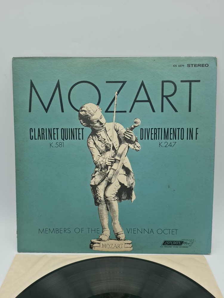 MOZART CLARINET QUINTET DIVERTIMENTO IN F LONDON SC 6379 STEREO VG+ VG+
