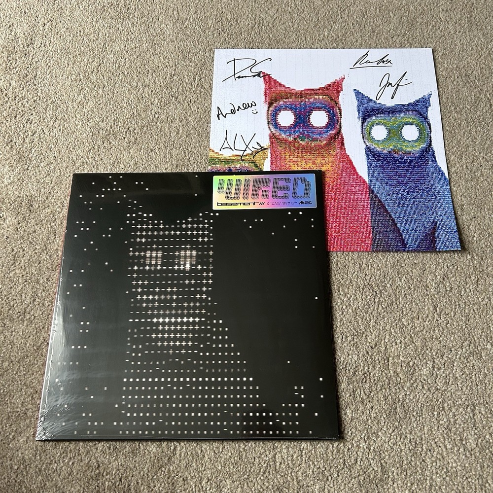 Basement – Wired Vinyl Record SEALED / SIGNED Card /250 Blue DARK WEB Alt Cover