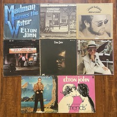 8 Vinyl LP Lot Elton John—Honky Château Tumbleweed Madman Don’t Shoot Me UNI VG