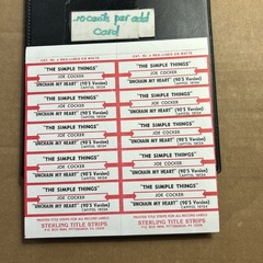 Joe Cocker The Simple Things Unchained Lot 10 Jukebox Title Strip Full Sheet B6