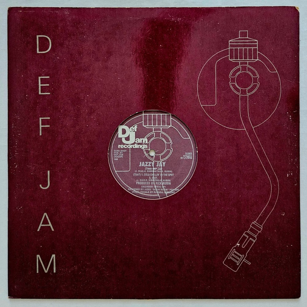 1985 – JAZZY JAY – DEF JAM / COLD CHILLIN‘ IN THE SPOT – DEF JAM MAROON OG PRESS
