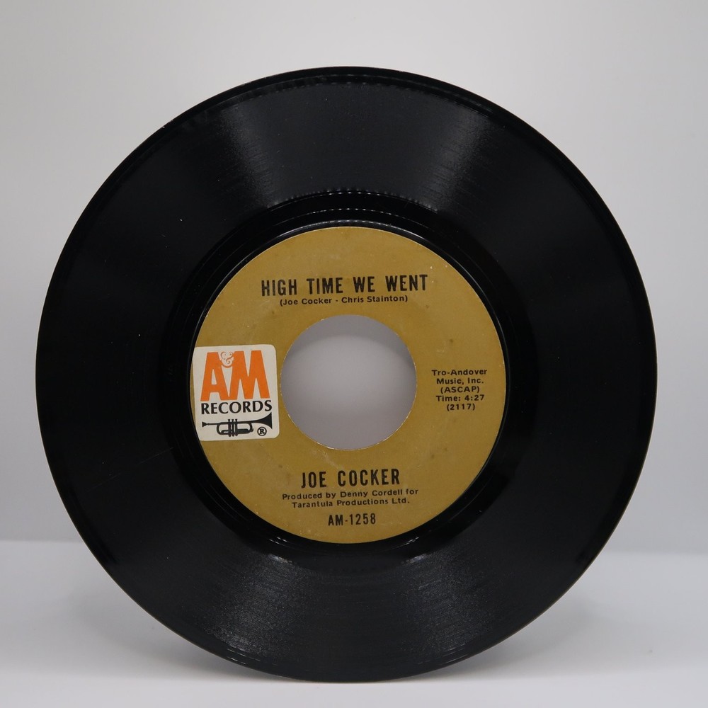 Joe Cocker – High Time We Went 7″ Single 1971 A&M Records Rock 45 RPM