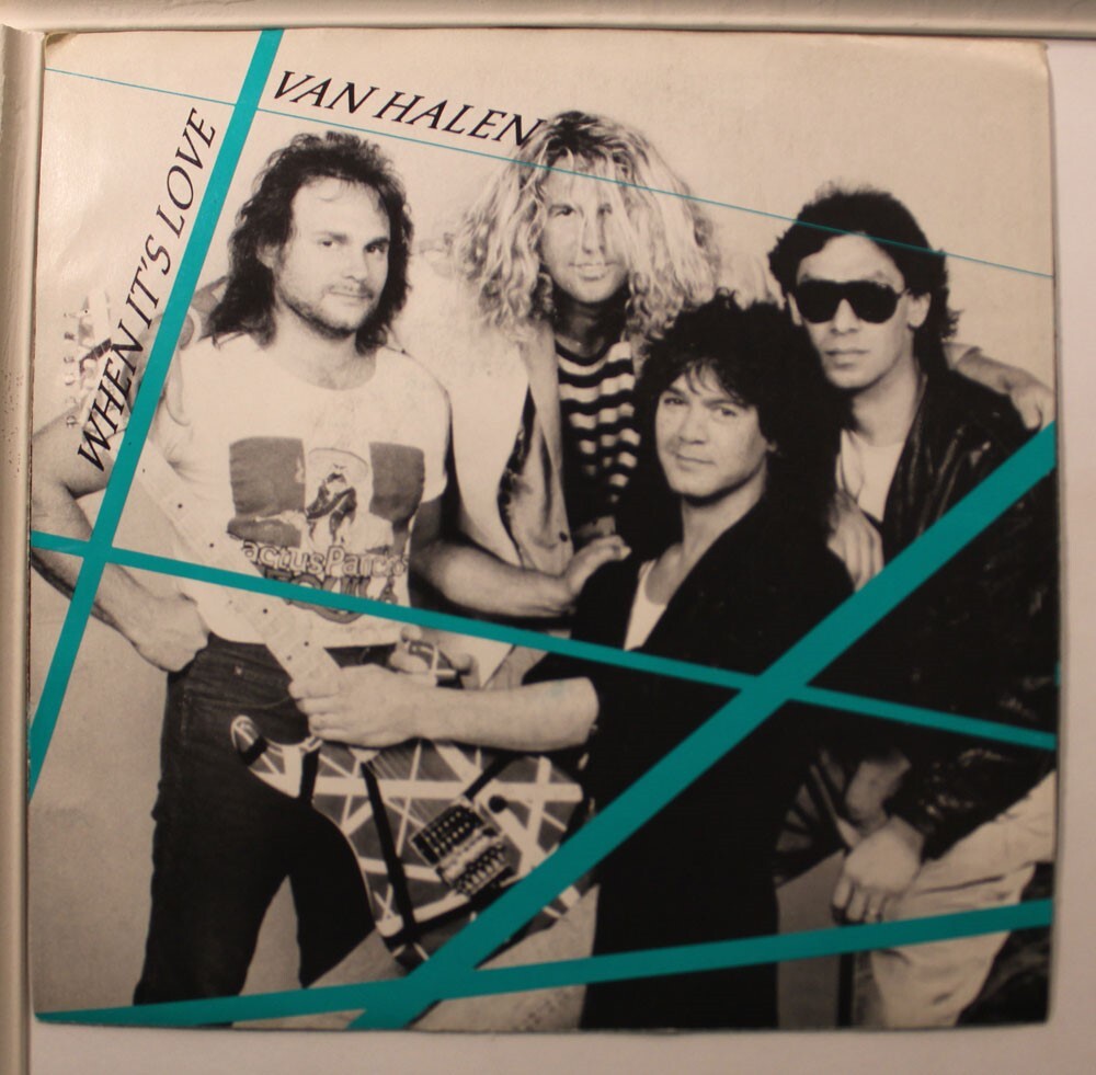 Picture Sleeve 45 Van Halen – When It’s Love / Cabo Wabo On WB – Vg++