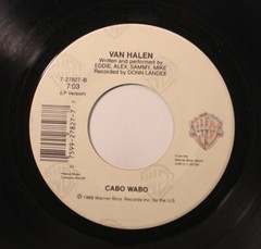 Picture Sleeve 45 Van Halen – When It’s Love / Cabo Wabo On WB – Vg++