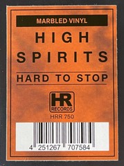 HIGH SPIRITS – HARD TO STOP, 2021 EU ORANGE/BLACK MARBLED vinyl LP, 200 COPIES!