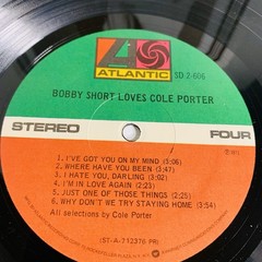 BOBBY SHORT LOVES COLE PORTER VG+ 2-LP SET VINYL RECORD ATLANTIC GATEFOLD