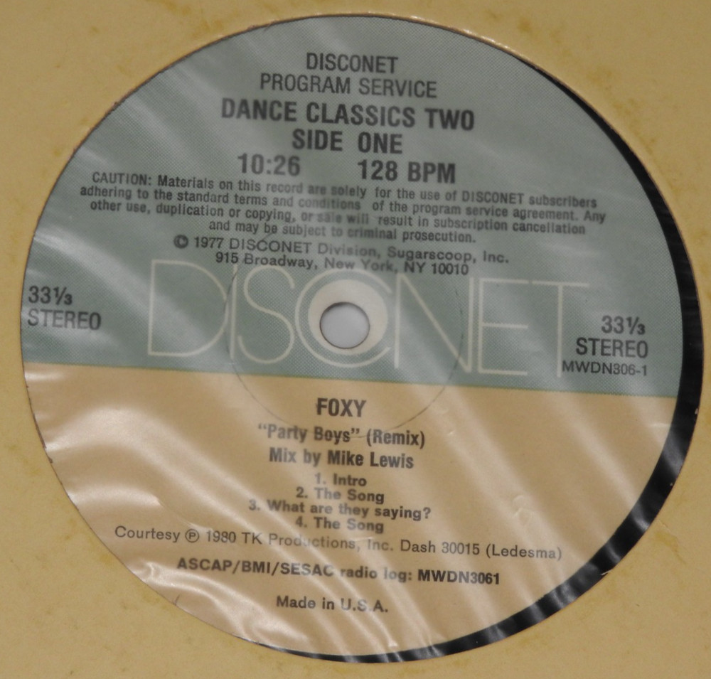 DISCONET DANCE CLASSICS #2, TRIPLE RECORD SET MADONNA MEDLEY FOXY JOHN DAVIS +