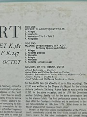 MOZART CLARINET QUINTET DIVERTIMENTO IN F LONDON SC 6379 STEREO VG+ VG+