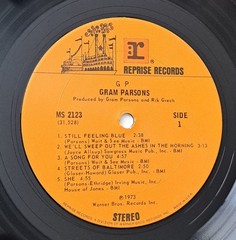 Gram Parsons GP LP Vinyl Record Gatefold 1973 Reprise MS 2123 VG+/G