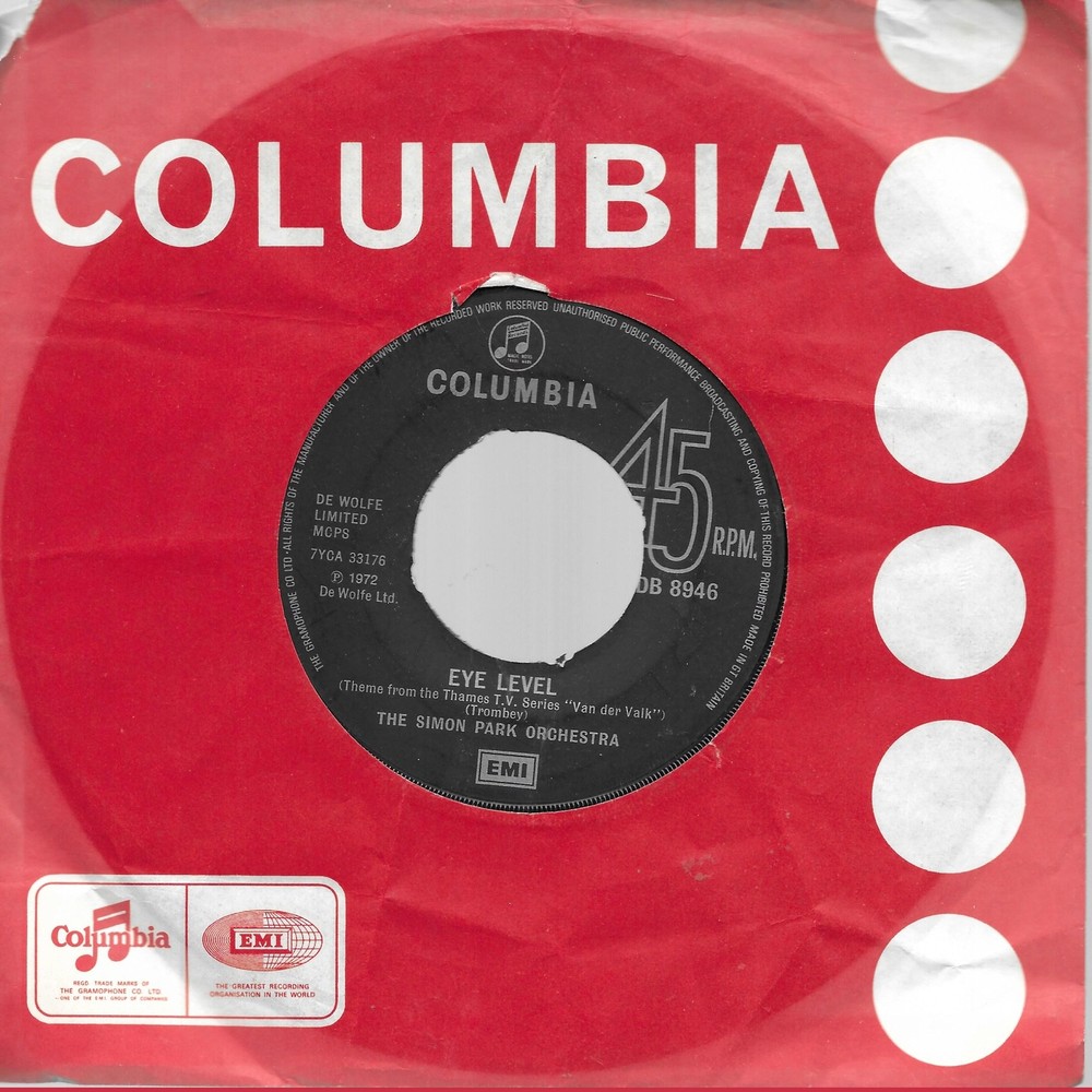 The Simon Park Orchestra? Eye Level Original Theme to Van Der Valk TV UK 45 7″