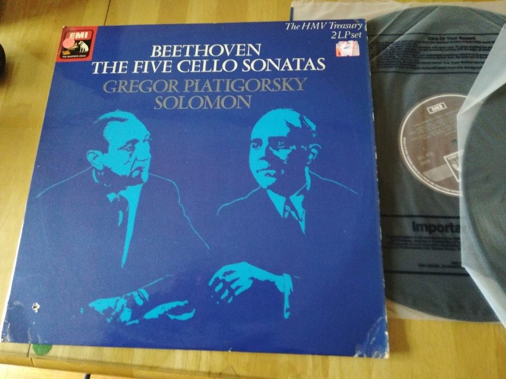 PIATIGORSKY & SOLOMON – BEETHOVEN – CELLO SONATAS – EMI – RLS 731 – 2 LP NM