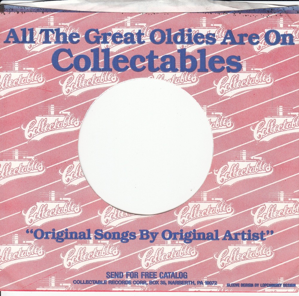 Company Sleeve 45 Collectables – Red W/ White Logos And Blue Writing