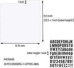 12 Inches LP Divider with Alphabet Labels, 12″ 33 RPM Record Divider, Vinyl Reco