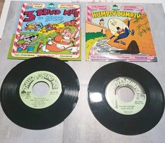 Vtg Peter Pan Marvel Disney Fox Pre-School 10 Set 45rpm 33 1/3 7″ Records Boxed