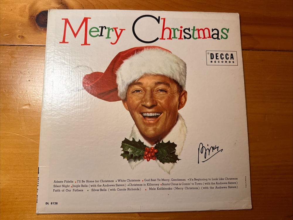 Bing Crosby ‎– Merry Christmas 1945 Decca DL 8128 RE Jacket NM- Vinyl VG