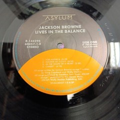Jackson Browne LP Lives In The Balance Asylum 1st Press Asylum 144295 1986 EX