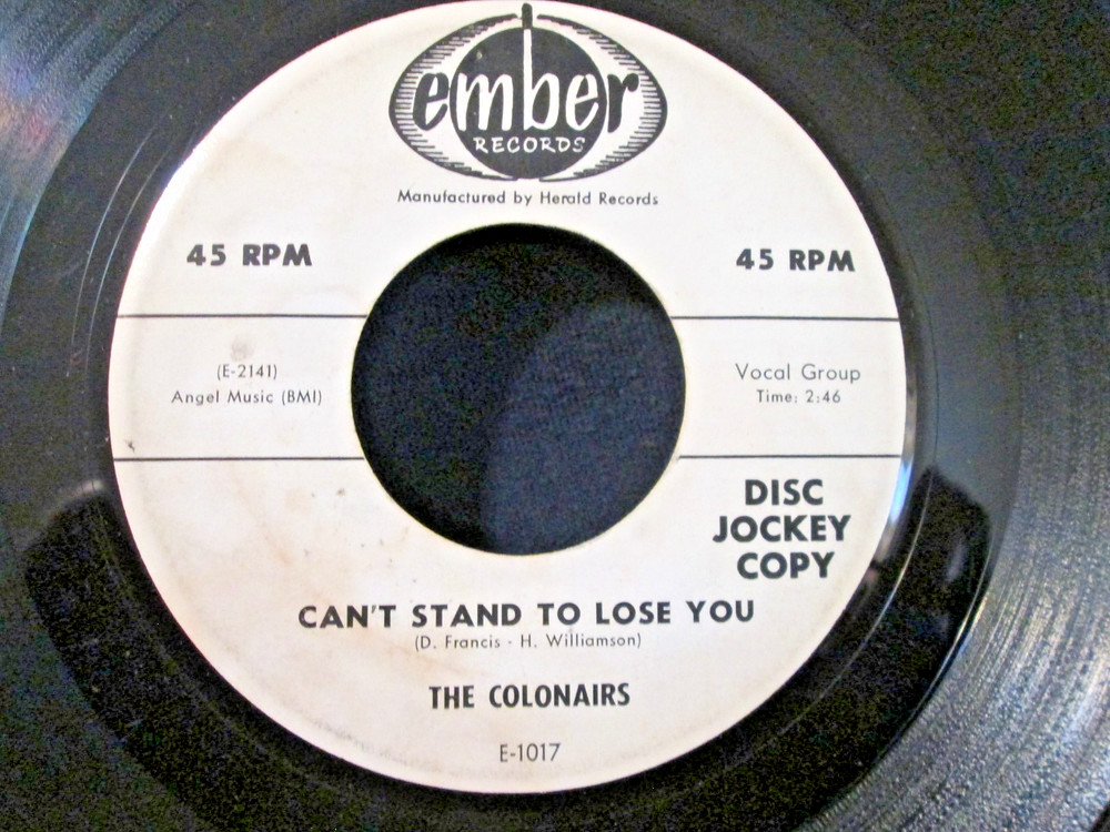 COLONAIRS Can’t Stand To Lose U / Sandy Doo Wop Rock R&B 45 Orig. Promo