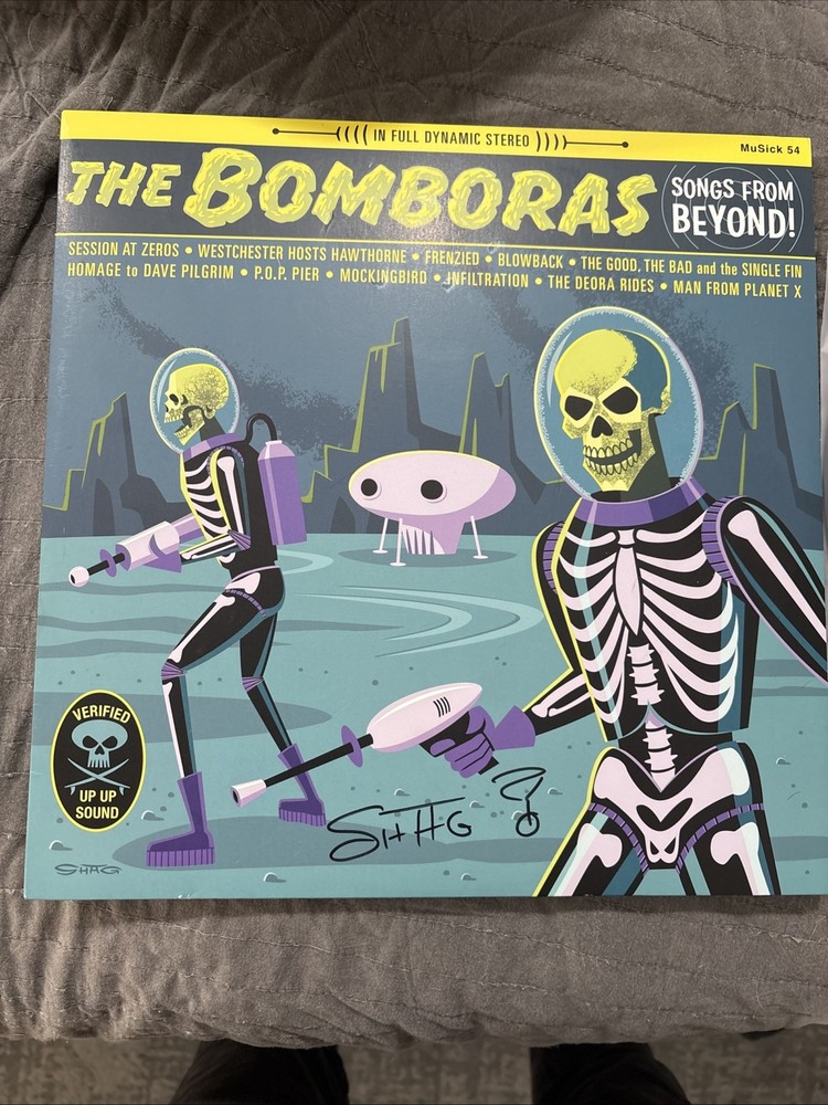 The Bomboras—Songs From Beyond! Vinyl LP Album Record, Shag Artist Autograph