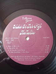 JOE WISE – TAKE IT FOR GIFT – 1975 FONTAINE HOUSE RECORDS VINYL LP – (VG+/VG+)