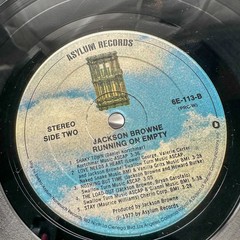 Jackson Browne – Running On Empty VG+/VG+ 1977 Ultrasonic Clean Vinyl