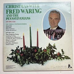 Christmas With Nat King Cole & Fred Waring LP Vinyl Capitol Stereo