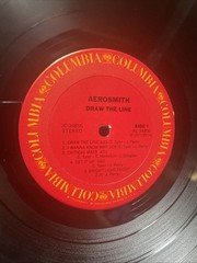 Aerosmith Draw The Line LP Record 1977 Shrink Hype Sticker Banner Merch Insert