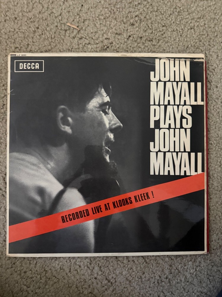 John Mayall Plays John Mayall LP UK Decca LK 4680 MONO Orig 1965 Bluesbreakers